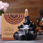 Amogha Backflow Incense Cone Holder with Incense Cones – Water Fall Design