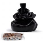 Amogha Backflow Incense Cone Holder with Incense Cones – Water Fall Design