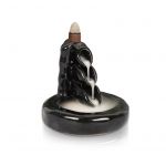 IRIS Ceramic Backflow Incense Cone Holder with Incense Cones – Bamboo Design