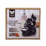 IRIS Ceramic Backflow Incense Cone Holder with Incense Cones – Tea Pot Design